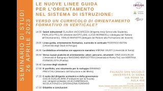 Le nuove linee guida per lorientamento nel sistema distruzione  26 aprile 2023 alle 1430 [upl. by Faustine]