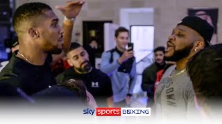 Anthony Joshuas HEATED clash with Jarrell Miller 😳 [upl. by Hezekiah]