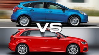 2017 Ford Focus vs 2017 Audi A3 Sportback [upl. by Kelcy]