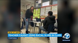 Middle school teacher in Fontana caught on video repeatedly using racial slur in class [upl. by Anai]