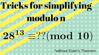 Number Theory  Integer Congruence Example 2 [upl. by Benita]