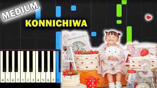 Lagu TIKTOK Konnichiwa Sayonara by NonochanNonoka Murakata Piano Tutorial  MEDIUM [upl. by Baggs]