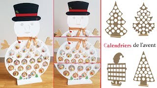 DIY  Tuto pour faire le plus beau calendrier de lavent bonhomme de neige en bois pour noël [upl. by Zile]