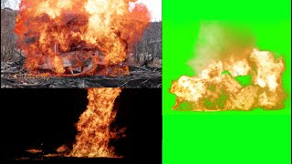 Green Screen Car Explosion 4k  No Copyright [upl. by Lairret]