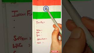 ABOUT INDIAN FLAG  MEANING OF FLAG 3 COLOURS tutorial english learning education 15august [upl. by Madalyn]