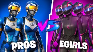 2 Fortnite Pros VS 4 EGIRLS [upl. by Latsirc]