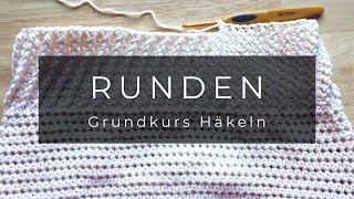 Grundkurs häkeln  in Runden arbeiten [upl. by Franklin]