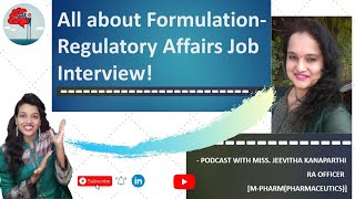 FormulationRegulatory Affairs Interview Questions for Fresher amp Experienced  a Podcast [upl. by Innob]