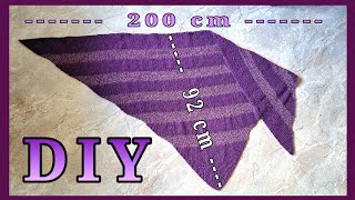 Großes Dreieckstuch stricken • DIY  Julebuergerfee [upl. by Sissy47]