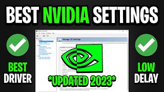 BEST NVIDIA Control Panel Settings For GAMING UPDATED 2023 [upl. by Terrag59]