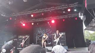 Triumph of Death performing Hellhammer Chainsaw Live in Hellsinki metal festival [upl. by Htebharas]