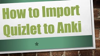 How to Import Quizlet to Anki [upl. by Ahtiekahs196]