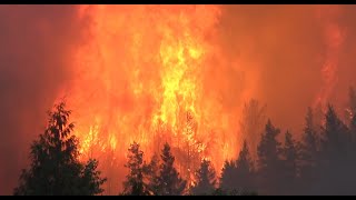 INTENSE wildfire in British Columbia  July 22 2024 [upl. by Eikcir]