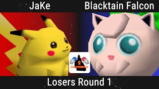 CounterPick 2 Losers R1  JaKe Pikachu vs Blacktain Falcon Jigglypuff [upl. by Neerol474]