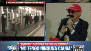 C5N  BRASIL 2014 BEBOTE ALVAREZ SE RIE DE TODOS [upl. by Ansaev]