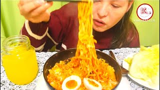 MouthWatering Cheese Noodles amp Spicy Tteokbokki koreanfood ricecake spicynoodles drnepal [upl. by Novyart]