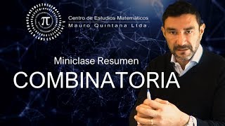 MINICLASE RESUMEN DE COMBINATORIA  Profe Mauro Quintana [upl. by Lorsung]