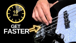 10 Min RightHand Exercise for PRECISION and SPEED for Bass with tabs [upl. by Suidaht873]