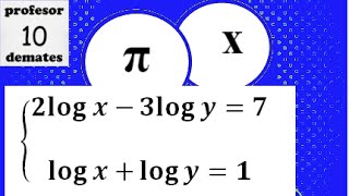 logaritmos 02 sistemas de ecuaciones ejercicio resuelto [upl. by Primrose625]