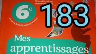 Orthographepage 183mes apprentissage en français 6 AEP [upl. by Leidba753]