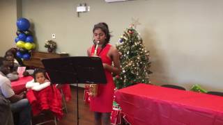 Feliz Navidad Christmas Song  Shaunika Suriya on alto saxophone UCCC December 2016 Burnaby [upl. by Rotciv]