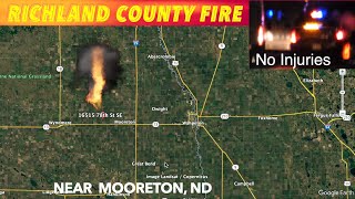 Richland County Fire Near Mooreton ND Saturday Night [upl. by Berky946]