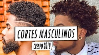 CORTES DE CABELO CRESPO MASCULINO 2019 [upl. by Amorette]