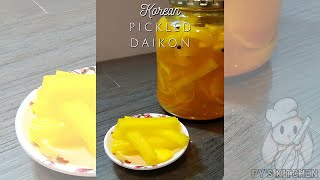 Easy Korean Pickled Daikon Recipe  Danmuji 단무지 [upl. by Chu]