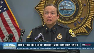 Tampa police discuss details of street takeover near convention center [upl. by Barrett]