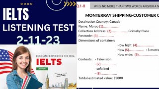 IELTS Listening Practice Test 2023 with Answers Real Exam MONETERAY SHIPPING CUSTOMER [upl. by Sukramal]