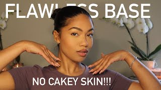 NO MORE CAKEY FOUNDATION FLAWLESS BASE MAKEUP ROUTINE [upl. by Nyliuqcaj852]