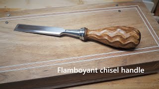 First try at ornamental turning making a chisel handle [upl. by Atiuqaj564]