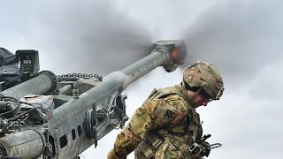 US Soldiers Intense Live Fire With the M777 Howitzer [upl. by Shelby859]