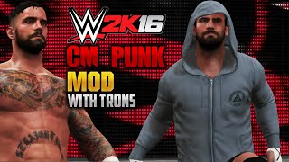 WWE 2K16 MODS  CM Punk 14 with ALL Graphics PC [upl. by Aray]