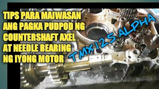 PAANO MAIIWASAN ANG PAGKAPUDPOD NG COUNTERSHAFT AXEL  TMX 125 ALPHA OVERHAULING [upl. by Terle]