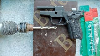 Сверление Ствола ПЕРФОРАТОРОМ  Модификация Стартового Пистолета  RETAY BARON HK Sig P228 [upl. by Mossolb]