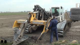 Drain with a Interdrain  V plow  New Holland T7070 Blue Power [upl. by Sheela]