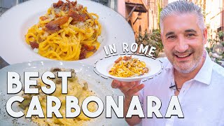 Eating the Worlds MOST DELICIOUS CARBONARA in Rome [upl. by Nabru]