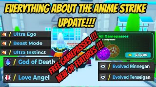 Everything about the Anime Strike Update   Free Gamepasses  New OP Passives Kekkei Genkais etc [upl. by Hartmann]