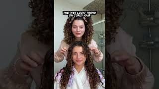 HOW TO EASILY ACHIEVE THE quotWET LOOKquot ON CURLY HAIR [upl. by Haelahk]