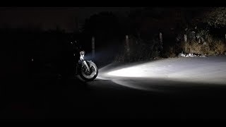 Insanely bright LED Lights on Thunderbird 350cc  Rigid Flood lights [upl. by Tsepmet]