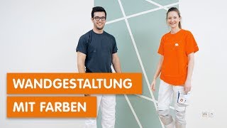 Wandgestaltung mit Farben  Nie wieder unsaubere Farbkanten [upl. by Adgam215]