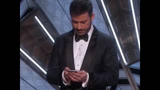 Jimmy Kimmel Tweets to President Trump  Oscars 2017 [upl. by Eilyk958]