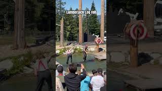 2 lumberjacks log rolling 🪵  Vancouver Canada 🇨🇦 shortvideo city travel canada [upl. by Phail770]