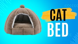 Cozy Cat Bed House  Soft Domed Pet Bed with Cushion Mat for Ultimate Cat Comfort amp Protection [upl. by Matuag]