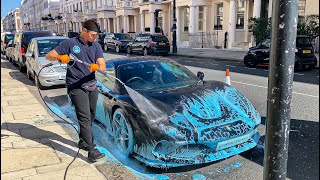 Day in the Life of a Luxury Car Cleaner in London [upl. by Akamahs854]