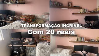 TRANSFORMAÇÃO MAIS BARATA QUE EU JÁ FIZ UM QUARTO NOVO EP 18 [upl. by Rhea]