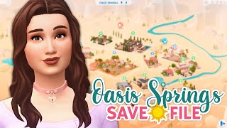 I REBUILT OASIS SPRINGS 🌵☀  Oasis Springs Save File Tour Overview  NO CC  The Sims 4 [upl. by Gregory]