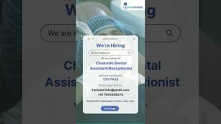 Join Our Team Hiring Chairside Dental AssistantReceptionist  Apply Now at Iranis Dentalz [upl. by Honig]