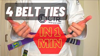 How to Tie a Jiu JitsuJudo belt  4 Easy Ways in 1 Min [upl. by Narra]